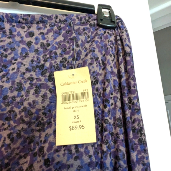 NWT - Coldwater Creek Purple Skirt with Lining- Size Small - Picture 3 of 6